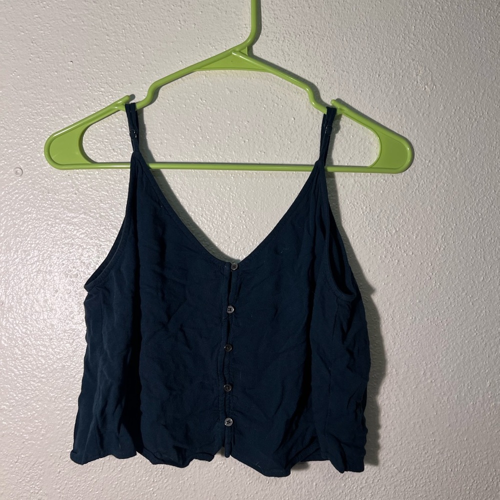Wild Fable Dark Blue Button-Up Camisole